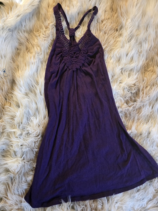 Xhilaration Other - Xhilaration Purple Crochet Halter Swim Coverup